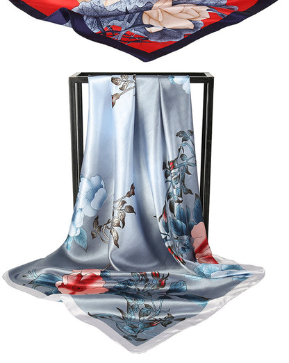 Double-sided scarf 90 square scarf summer women's thin decorative versatile small scarf shawl scarf scarf