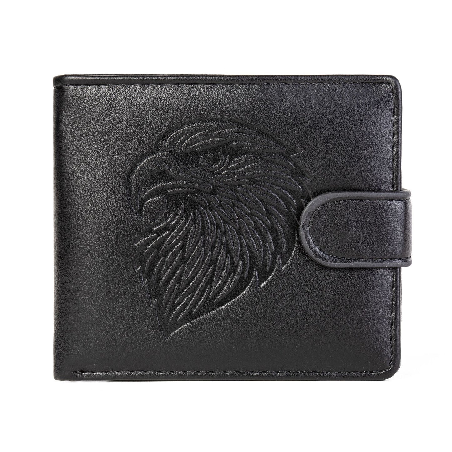 Foreign Trade Wallet Men's New 3D Embossed Eagle Pattern Short Student Youth Casual Soft Leather Card Bag Coin Purse