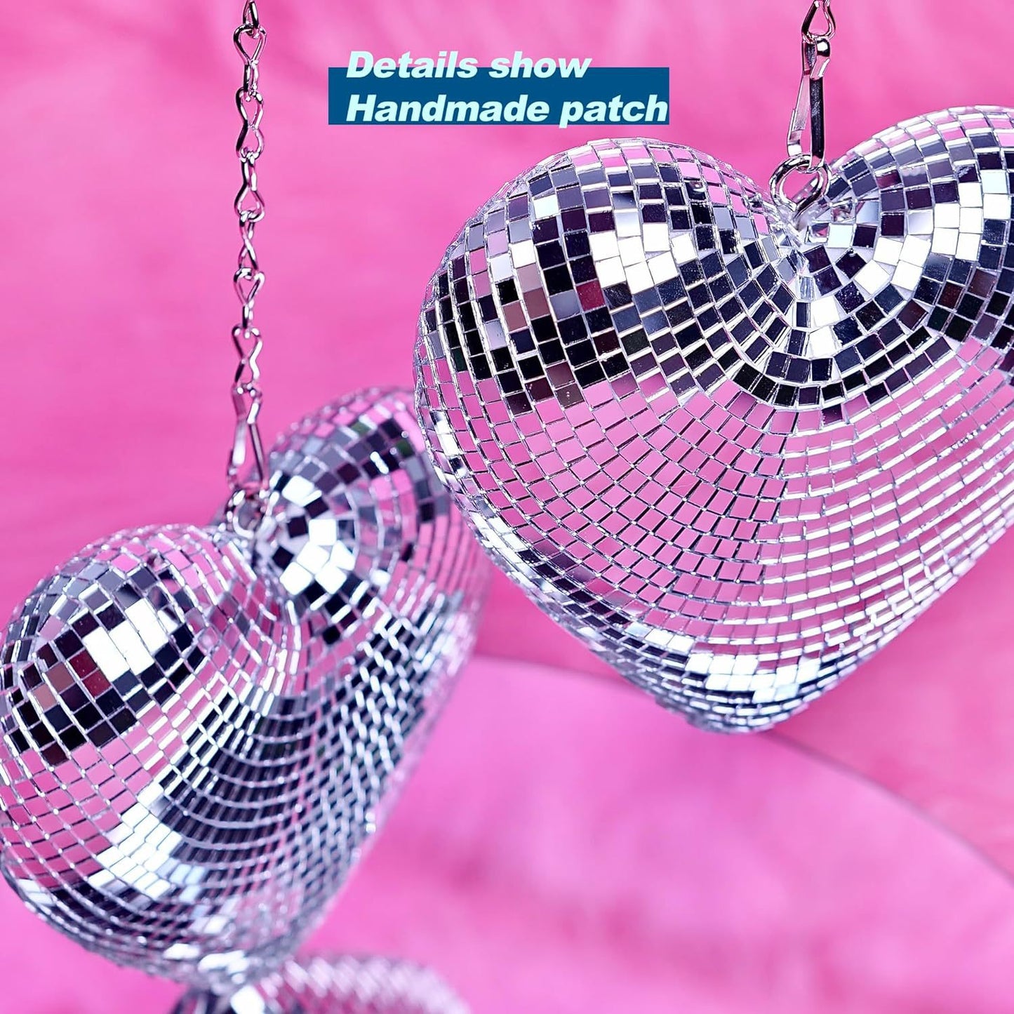 Chain love Disco ball Disco love glass decorations party reflective atmosphere products Christmas
