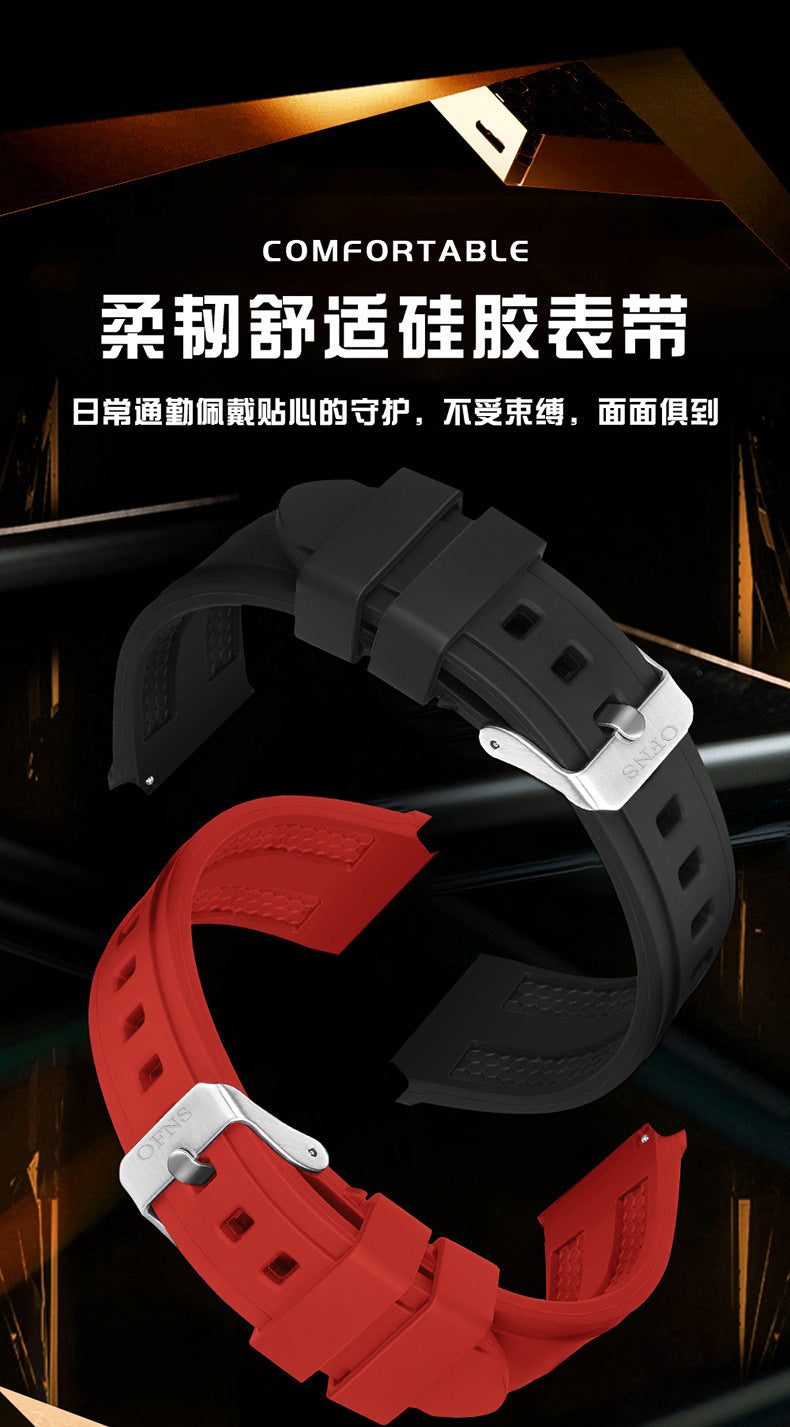 Ofns Fashion Watch Sports Waterproof Watch Barrel-Shaped Multi-Function Luminous Dual-Time Student Digital Watch