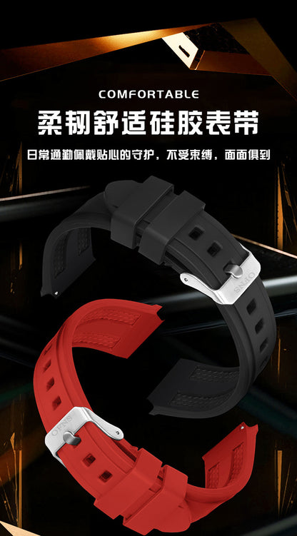 Ofns Fashion Watch Sports Waterproof Watch Barrel-Shaped Multi-Function Luminous Dual-Time Student Digital Watch