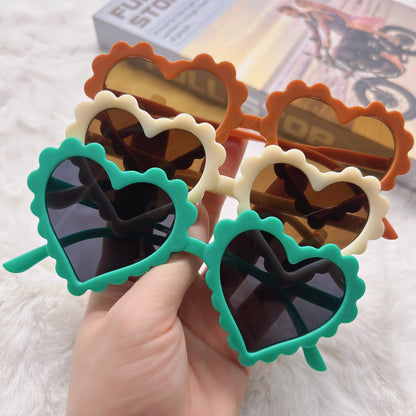 Children's Heart Sunglasses for Boys and Girls, Anti-Uv Sunglasses, Cute Girls, Peach Heart, Kidsren's Glasses Factory, Kidsren