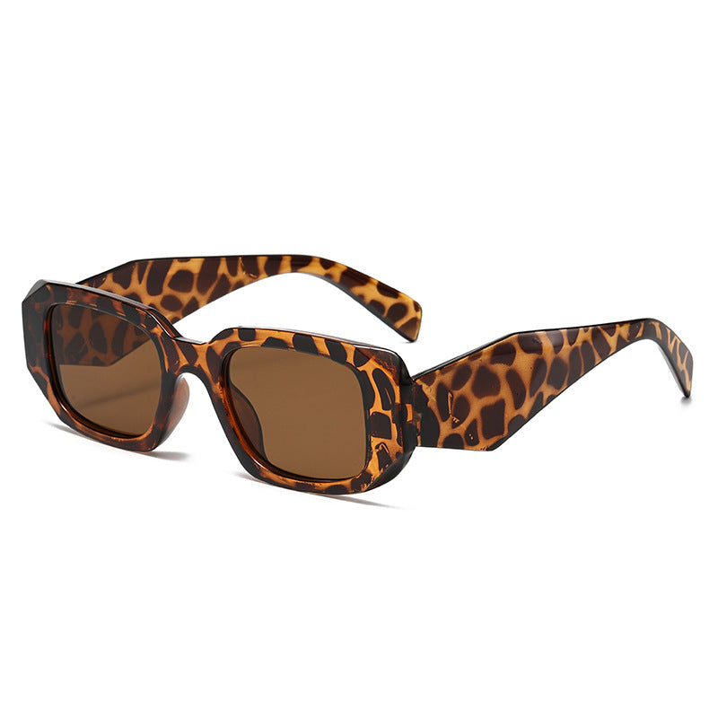 New Trendy Ins Female Internet Celebrity Plain Street Style Sunglasses Fashionable Rhombus Wide Leg Outdoor Trendy Square Frame Sunglasses