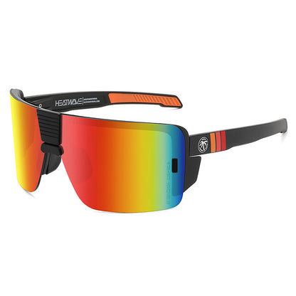 Heat Wave Sunglasses Sports Outdoor Cycling One-Piece Glasses Goggles Uv400 High Quality Vector