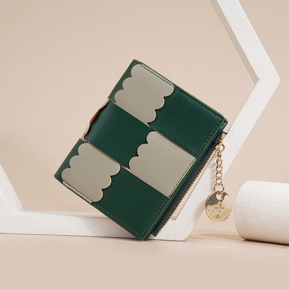 New Women's Short Wallet, Cute, Compact Card Slot, Short Card Holder, Exquisite and Simple Id Bag, Coin Purse for Women