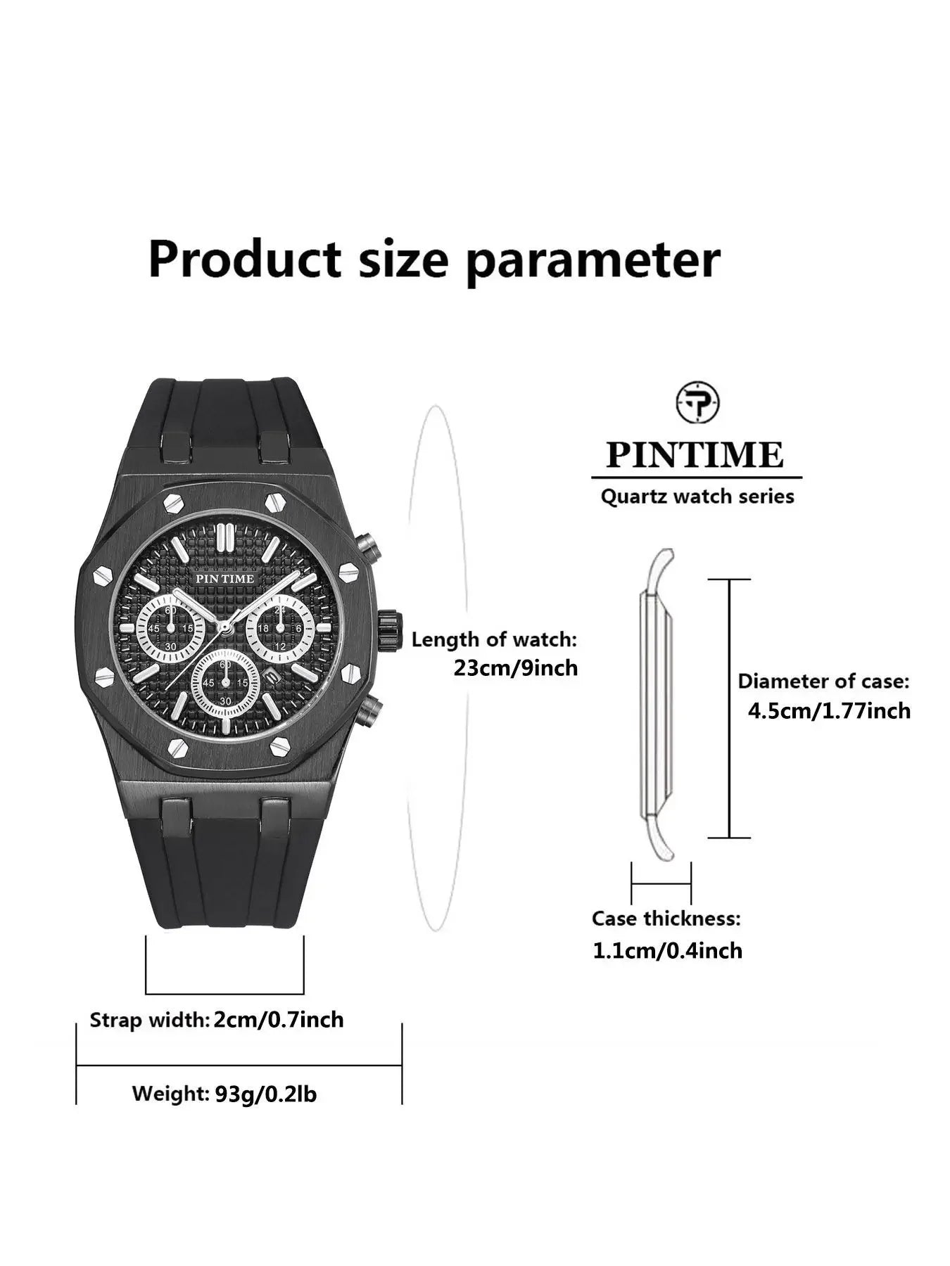 Foreign Trade Products: Men's Watch with Three Dials, Multi-Functional, Sports, Waterproof, Men's Fashion Casual Watch, Cross-Border Hot-Selling Item