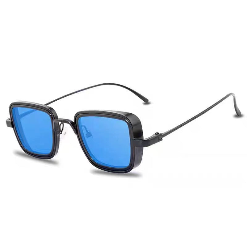 New Cross-Border Indian Style Sunglasses Square Frame Glasses Retro Thick Edge Metal Trendy Men's Sunglasses Wholesale 58157