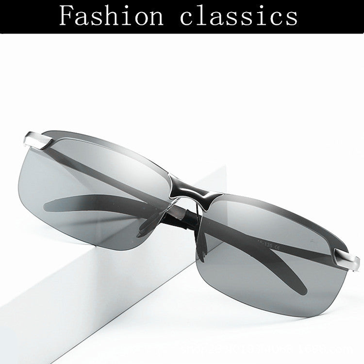 Polarized Glasses 3043 Color Changing Polarized Sunglasses Men's Fashion Fish Shooting Color Changing Glasses Outdoor Sports Sunglasses