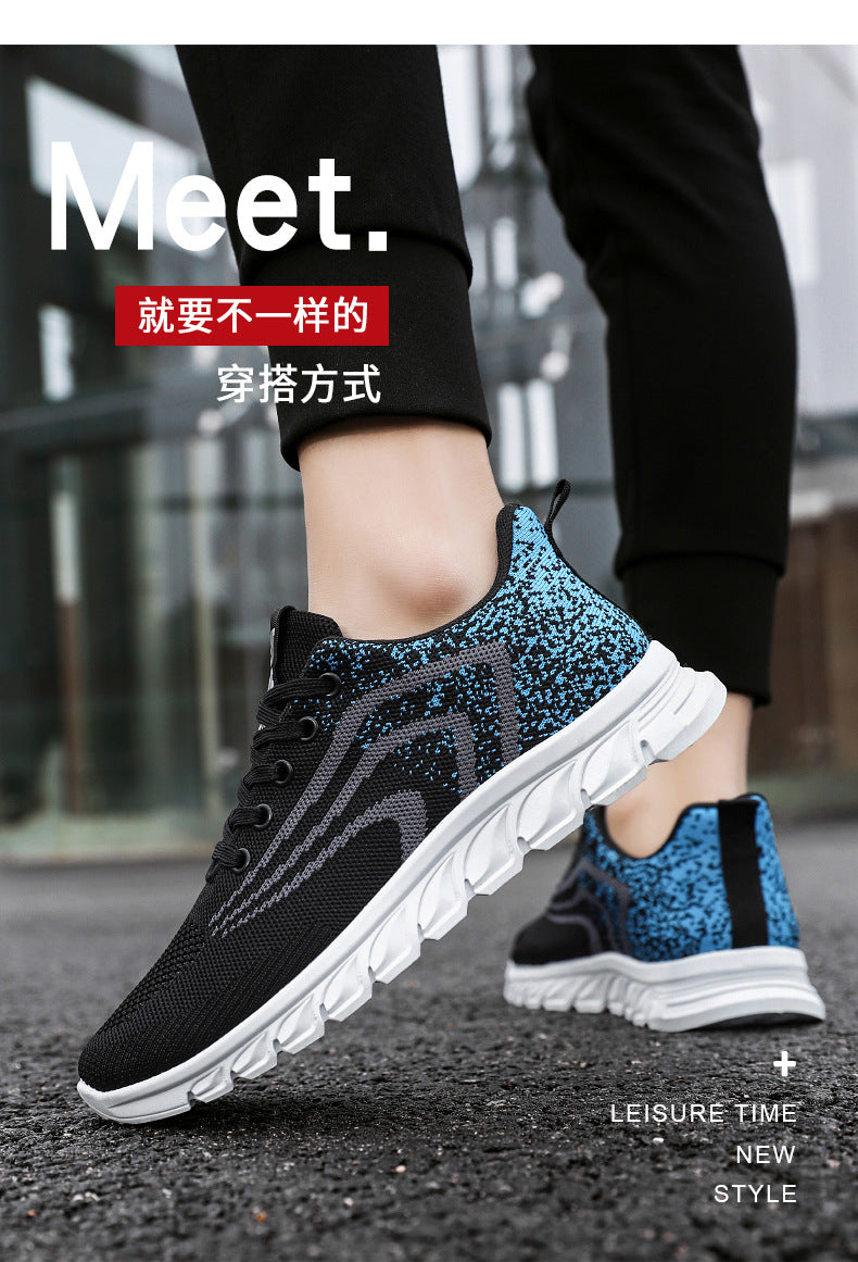 Sports Shoes for Men, New Summer Running Shoes, Breathable Korean Style Trendy Casual Shoes, Popular Lace-Up Shoes for Students, Men