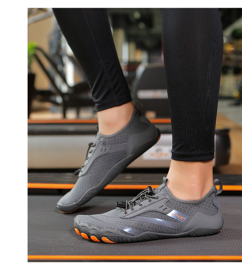 New Outdoor Beach Shoes Swimming Diving Wading Shoes Couple Non-slip Tracing Shoes Hiking Five Finger Fitness Hiking Shoes