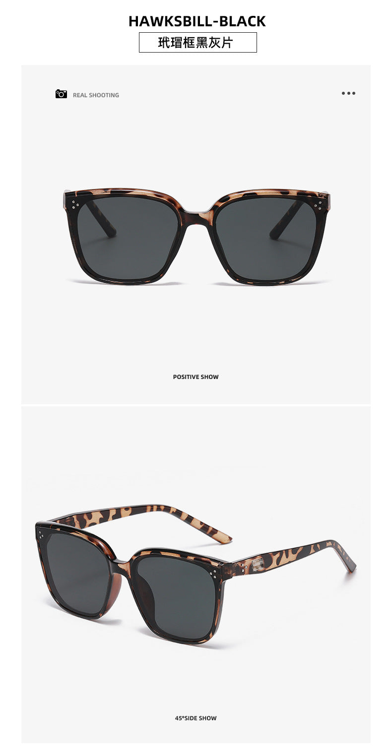 Three-Point Square Gm Sunglasses for Women, High-End Korean Fashion Sunglasses, Trendy Uv Protection Small Frame for Men