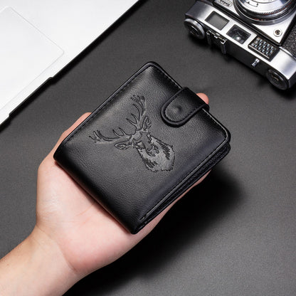 Foreign Trade Specializes in New Wallets for Men, Pu Leather Trendy Brand Fashion Short Wallets, High-End Card Holders, Multifunctional Wallets