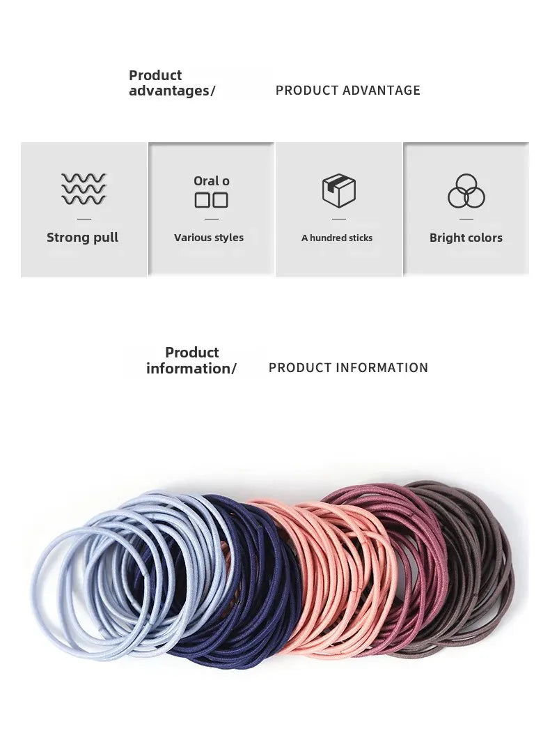 Korean version of thin head rope high elastic small rubber band hair band adult simple head rope women hair rubber band wholesale