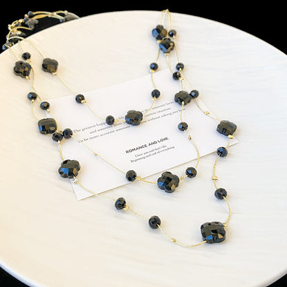 Light Luxury and High-End Multi-Layered Pearl Sweater Chain, Feminine, Simple, Long Autumn and Winter Necklace, Alloy Accessories, Jewelry