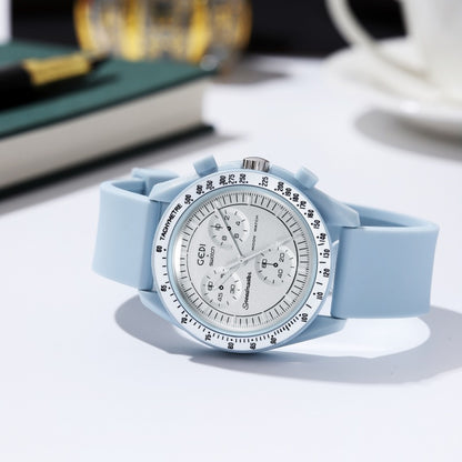GEDI GEDI Fashion Candy Color Silicone Tape Middle School Students' High Color Value Large Dial Quartz Sports Watch 31020