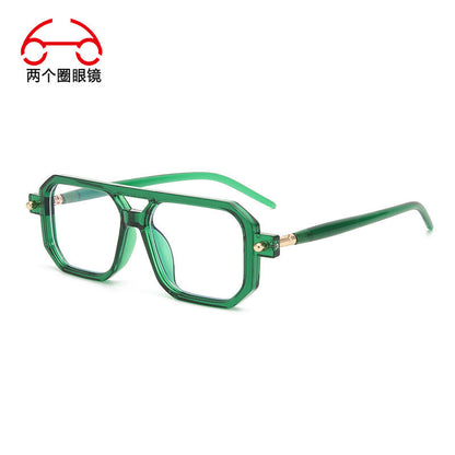 You, me, him, cross-border trend, retro, literary and modern sunglasses, Instagram street flat glasses, fashion sunglasses T2622