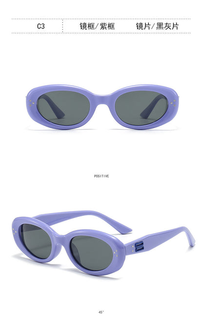 2024 new fashion rice nail polarized children's sunglasses silicone oval small frame sunscreen baby sunglasses 7-130