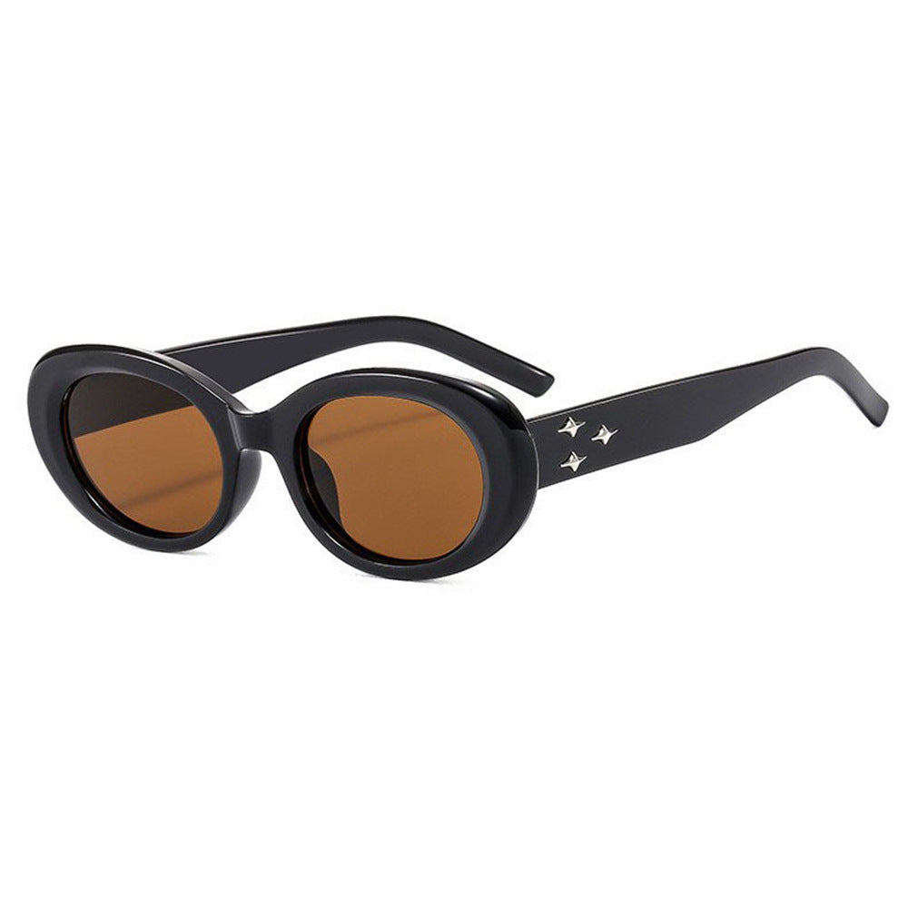 New Three-Star Oval European and American Sunglasses for Women Internet Celebrity Ins Sexy Gm Anti-Uv Sunglasses for Women 8350