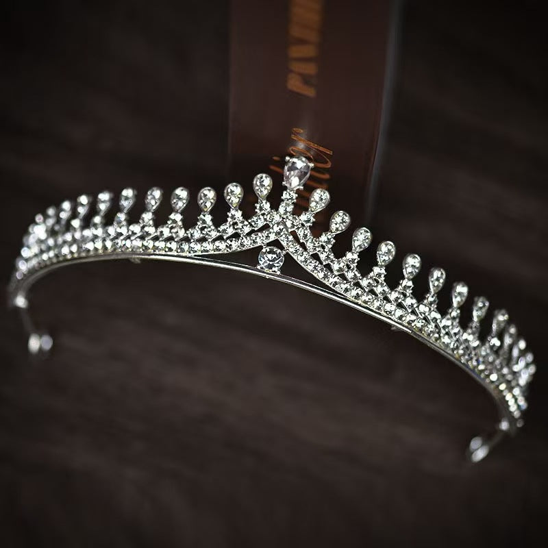 Bridal Crown Tiara Rhinestone Crown Wedding Dress Diamond Costume Eighteenth Birthday Coming-Of-Age Ceremony Birthday Princess Hair Accessory