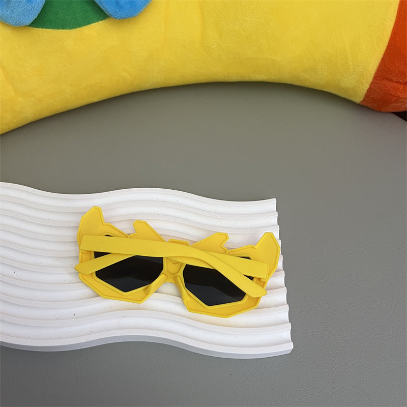 New Baby Sunglasses, Cute Boy Cartoon Mecha, Funny Street Photography, Trendy Anti-Uv Sunscreen Children's Sunglasses