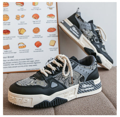 National Trend Men's Shoes 2024 Autum New Breathable Canvas Shoes Men's Niche Original Casual Shoes Sneakers Thick-Soled Student Shoes