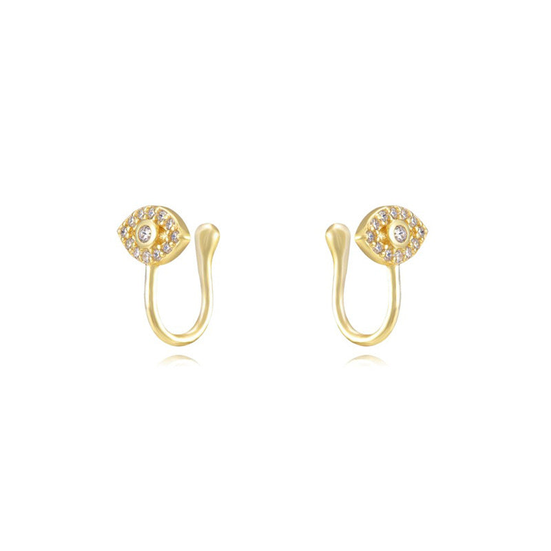 Cross-Border Exclusive Supply of Versatile and High-End Ear Cuffs with an Instagram-Worthy Style, Featuring a Fashionable and Simple U-Shaped Design with Diamond Accents and a Unique Ear Cuff Earring Set