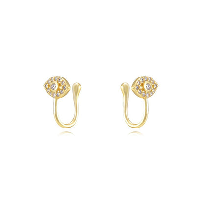 Cross-Border Exclusive Supply of Versatile and High-End Ear Cuffs with an Instagram-Worthy Style, Featuring a Fashionable and Simple U-Shaped Design with Diamond Accents and a Unique Ear Cuff Earring Set