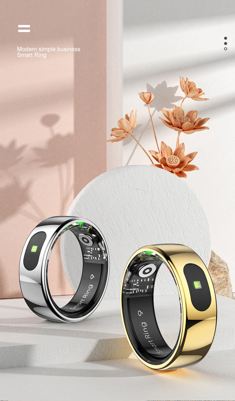 R08 (Qring) Waterproof Touch Body Temperature Sleep Blood Oxygen Heart Rate Sports Photo Music Control Smart Ring