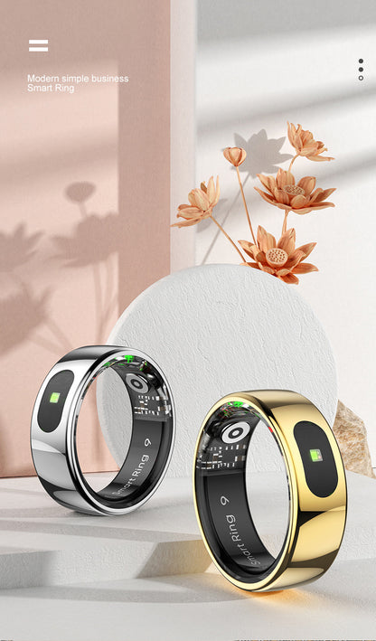 R08 (Qring) Waterproof Touch Body Temperature Sleep Blood Oxygen Heart Rate Sports Photo Music Control Smart Ring