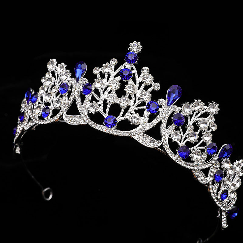 Super Fairy New Princess Sweet Bridal Crown Red Tiara Crystal Toast Clothing Hair Accessories 18Th Birthday Gift