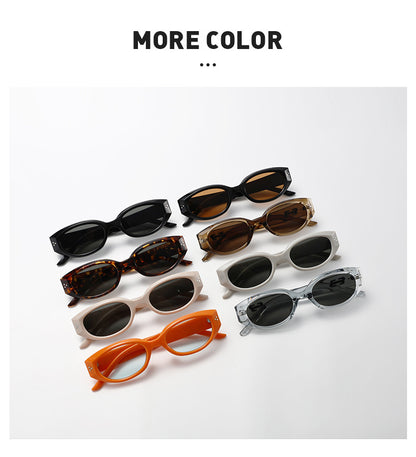 Retro Black Frame Rice Nail Irregular gm Cat's Eye Sunglasses Men's 2025 New Fashionable Street Photoshoot Sunglasses Women's High-end Sense