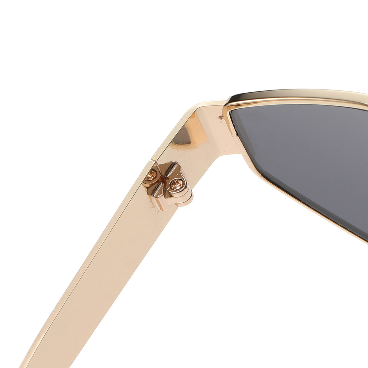 2026 New European and American Fashion Polygonal Rhombus Metal Sunglasses for Women, Trendy and Unique Wide Temple Sunglasses
