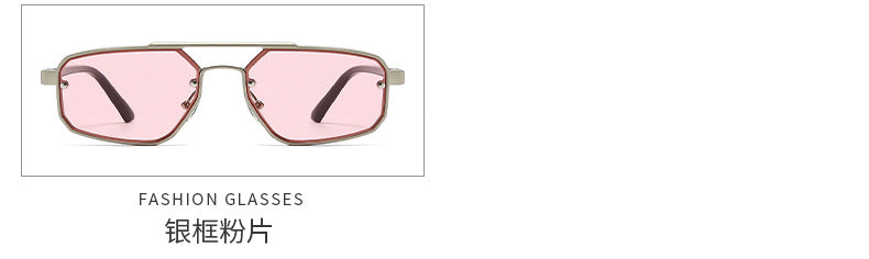 Metal Sunglasses New Trendy Cat-Eye Sunglasses for Men and Women Double Bridge Glasses in Stock Wholesale Polarized Sunglasses
