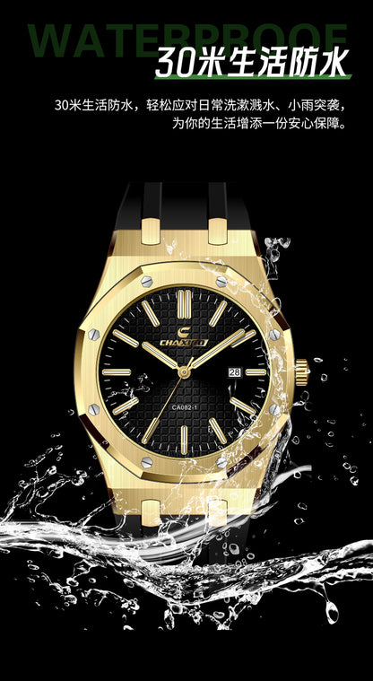 Chaxigo Series Quartz Watch Gold Classic Men's Waterproof Watch Men's Watch Men's Watch Manufacturer Dropshipping