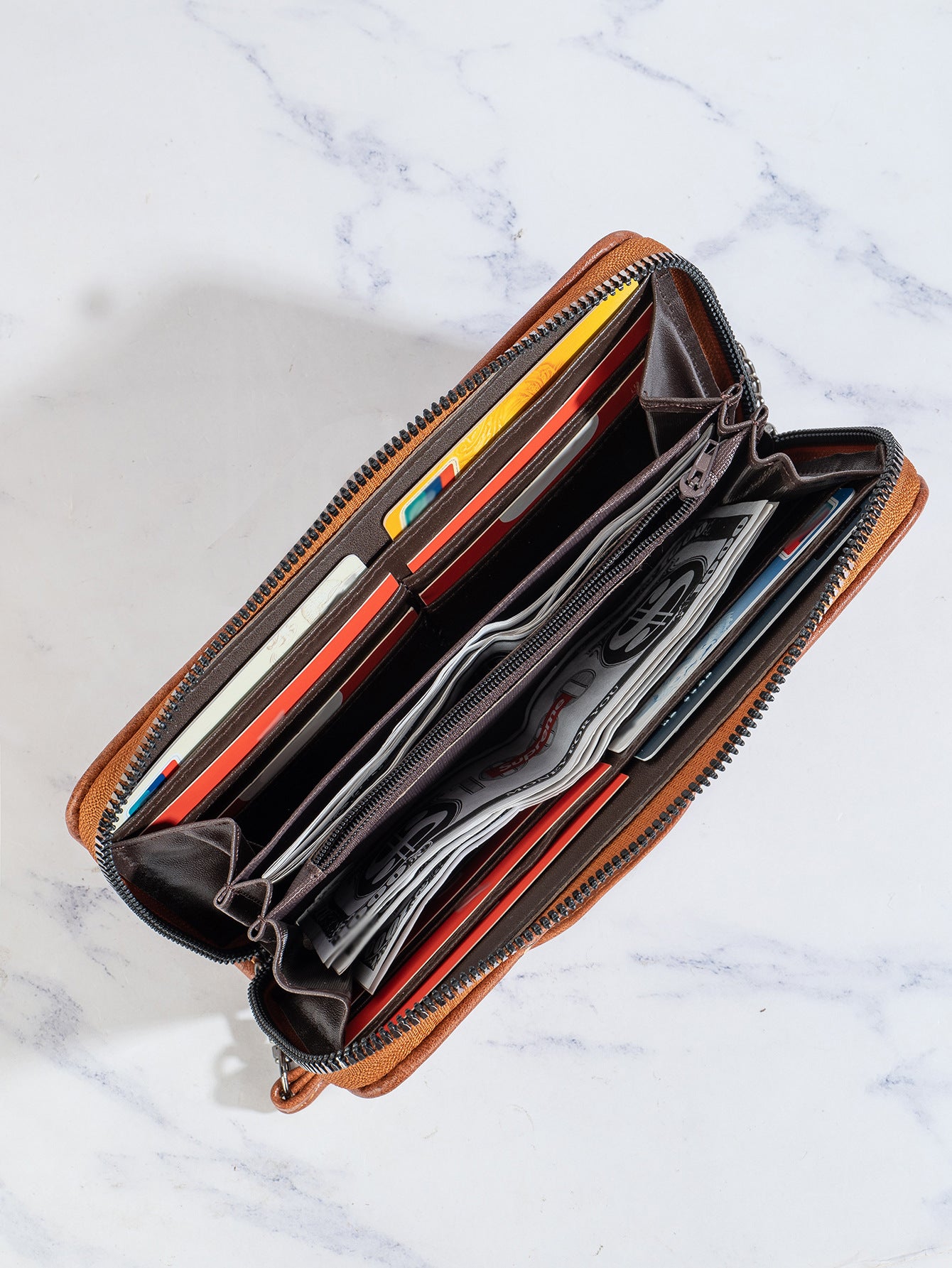2025 Factory Direct Supply New Women's Wallet Retro Color Polished Multi-Card Slot Long Bag Wholesale Cross-Border
