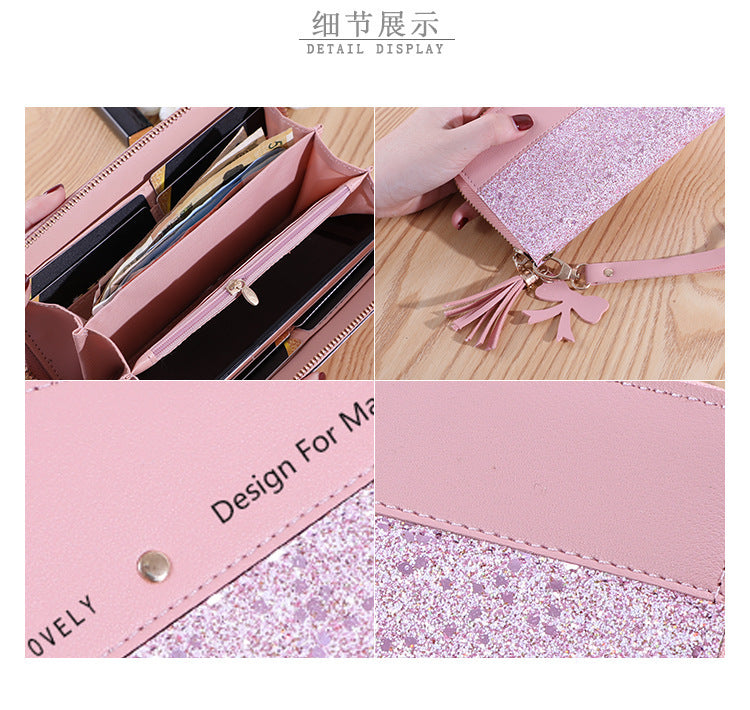 Factory wholesale Japanese and Korean long wallet women's fashion simple women's coin purse large capacity multi-card card holder wallet