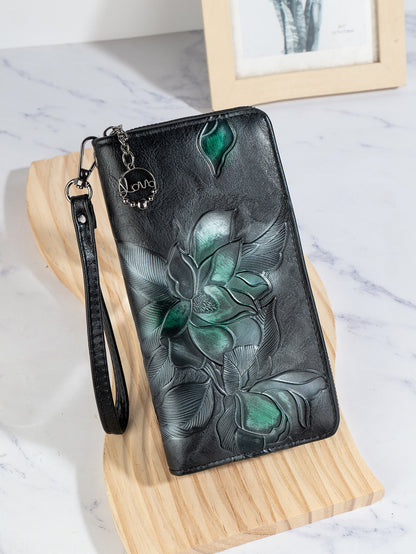 2025 Factory Direct Supply New Women's Wallet Retro Color Polished Multi-Card Slot Long Bag Wholesale Cross-Border