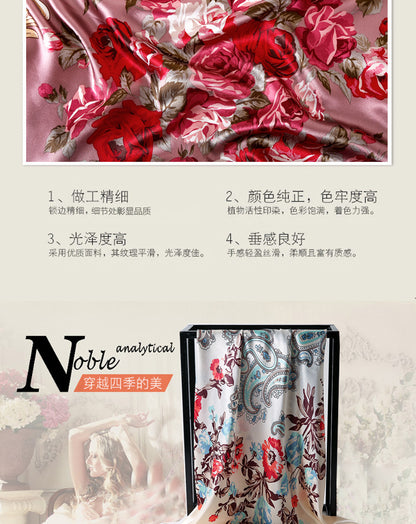Double-sided scarf 90 square scarf summer women's thin decorative versatile small scarf shawl scarf scarf