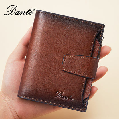 New men's wallet driver's license integrated first layer cowhide anti-theft credit card degaussing leather wallet cross-border explosions