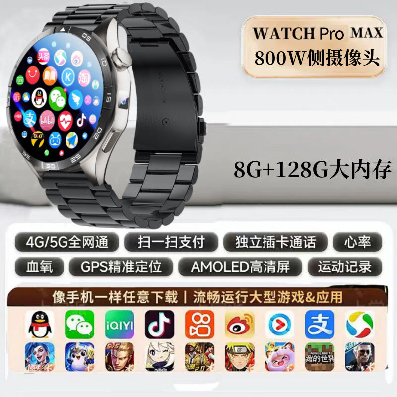 WATCH 4 Cellular Card Smart Watch Free Download Running Single Camera nfc Game Heart Rate Monitoring