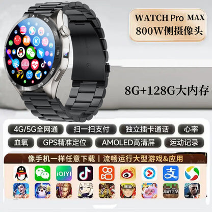 WATCH 4 Cellular Card Smart Watch Free Download Running Single Camera nfc Game Heart Rate Monitoring