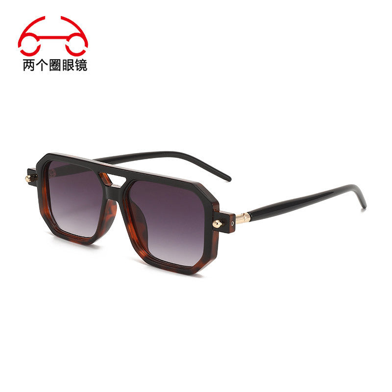 You, me, him, cross-border trend, retro, literary and modern sunglasses, Instagram street flat glasses, fashion sunglasses T2622