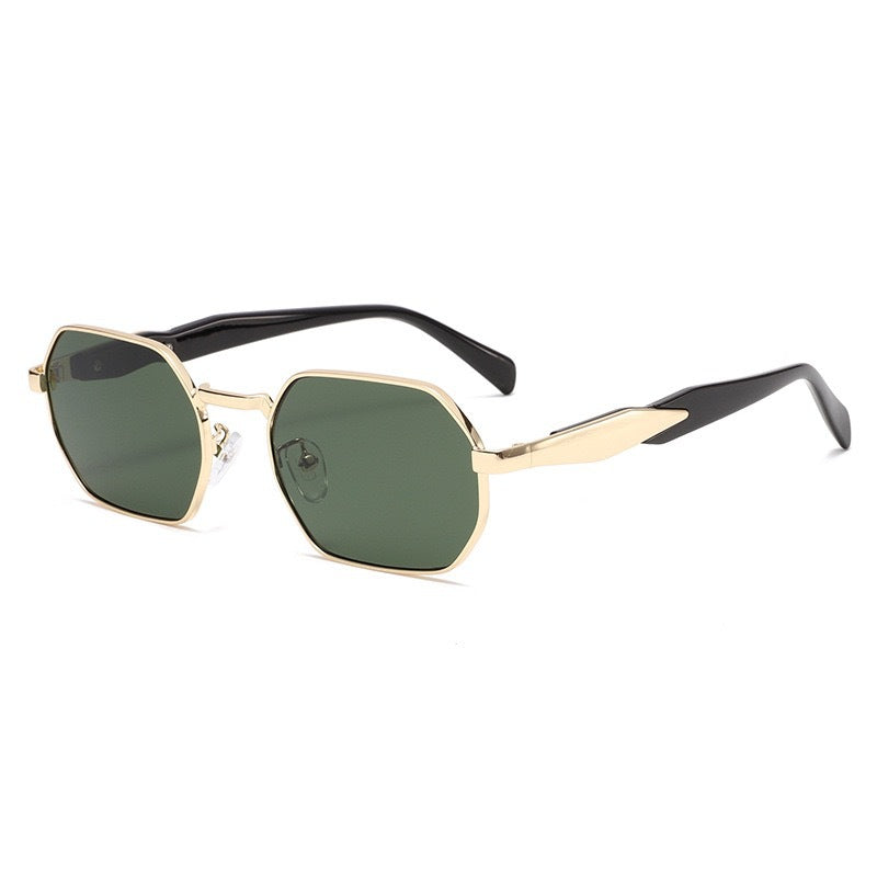 Cross-border New Arc de Triomphe Oval Metal Small Frame Sunglasses Women's High-end Fashion Street Photograph Sunglasses Sunglasses