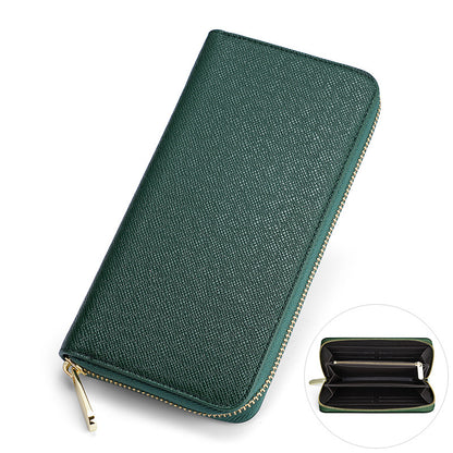 Cross-border Cloth Saffiano Long Men's Wallet Fashionable Zipper 60017 Japanese Wallet for Women