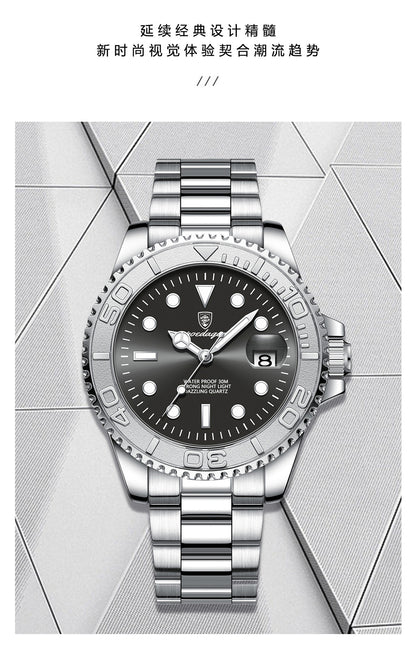 Swiss brand new waterproof luminous men's watch fashion quartz watch live foreign trade explosions a generation of hair