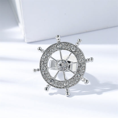 Tie Buckle Cross-Border Hot-Selling Formal Accessories Personalized Trendy Men's Rudder Eagle Chinese Style Flowery Gold Men's Tie