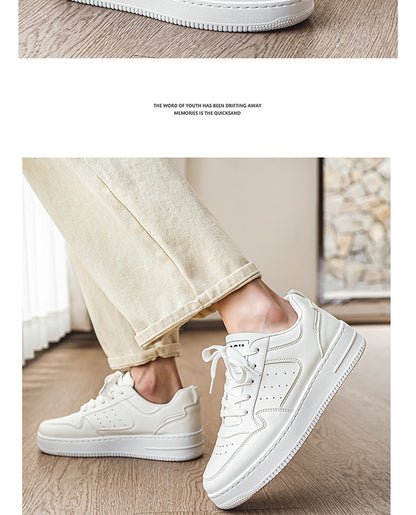 Men's Shoes Trendy Shoes 2024 New Summer Niche Trendy Thick Bottom White Shoes Student Sports Casual Shoes for Men