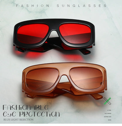 2024 generous frame European and American simple sunglasses fashion wear party party sunglasses for men and women