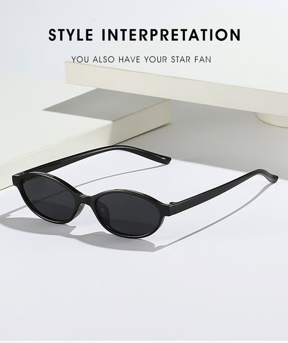 European and American Retro Oval Small Frame Sunglasses Women's Outdoor Fashion Wear Sunglasses Men's Personalized Hip-Hop Spice Glasses