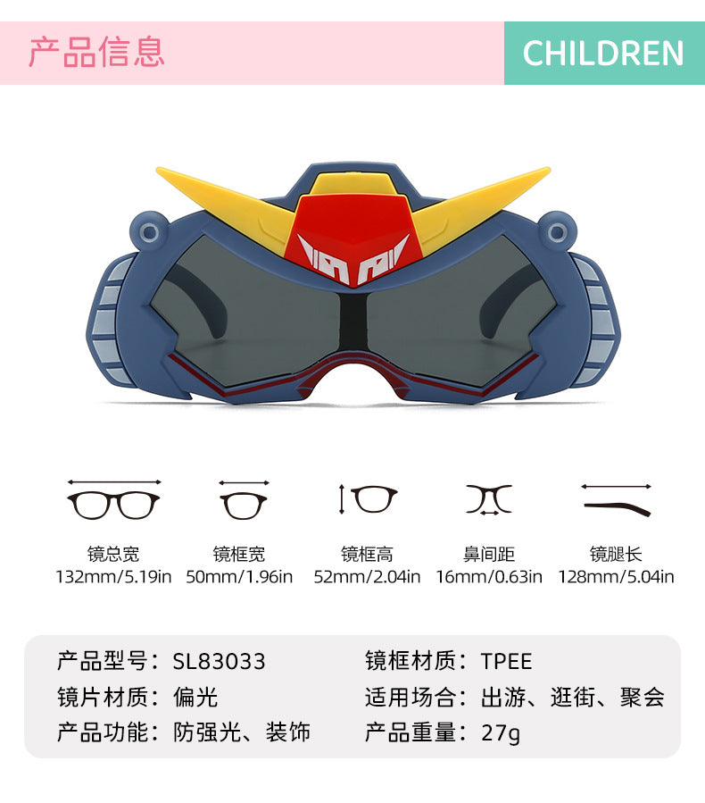 2026 New Soft Silicone Kidsren's Sunglasses for Outdoor Travel, Fashionable Cartoon Kidsren's Polarized Sunglasses with Uv Protection